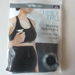 Time and Tru women's size S (4-6) Black Nursing Sports Bra